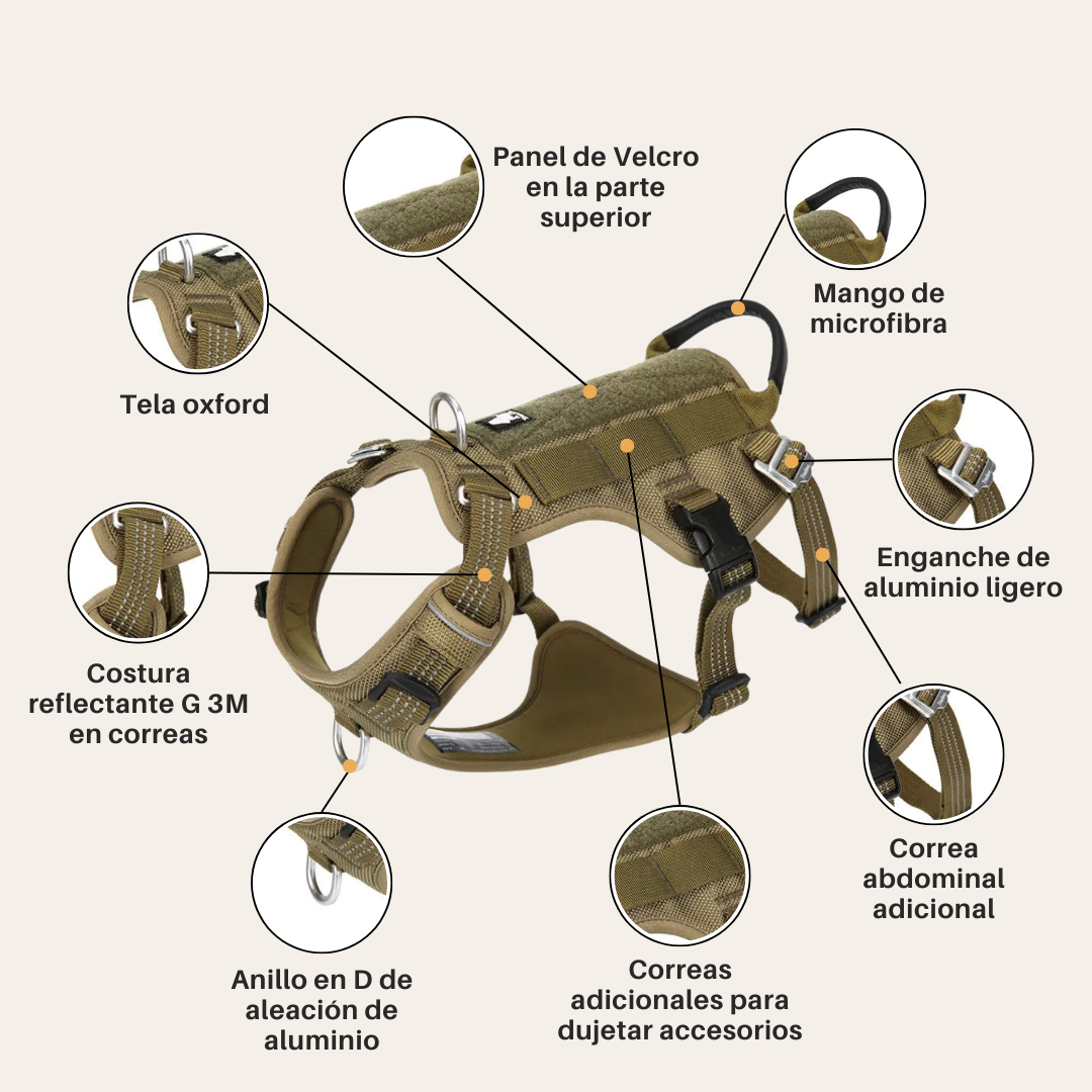Arnés Anti Escape Army Green - Drukkie