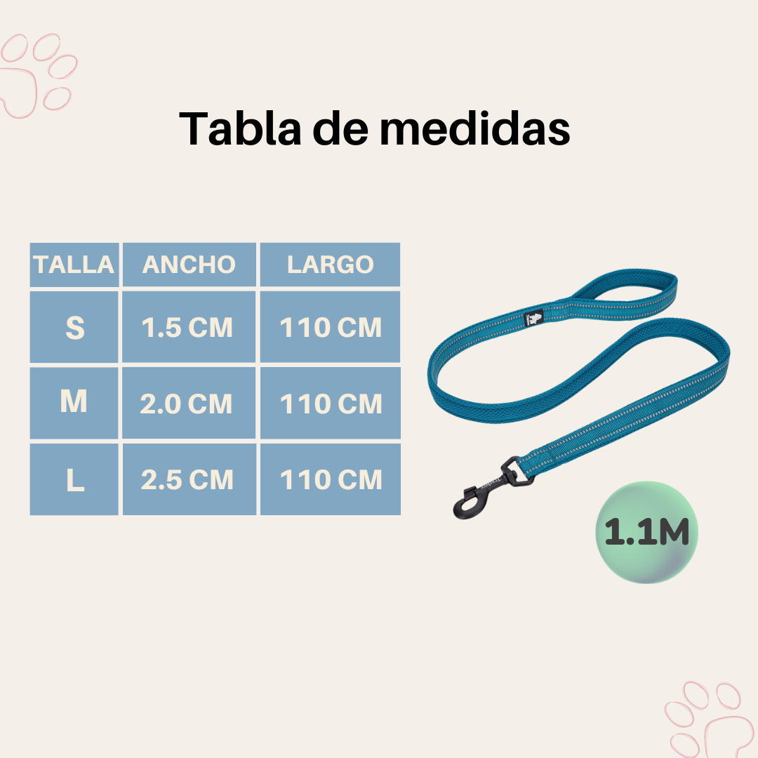 ¡Pack Azul! Arnés Anti tirones Reflectante + Correa