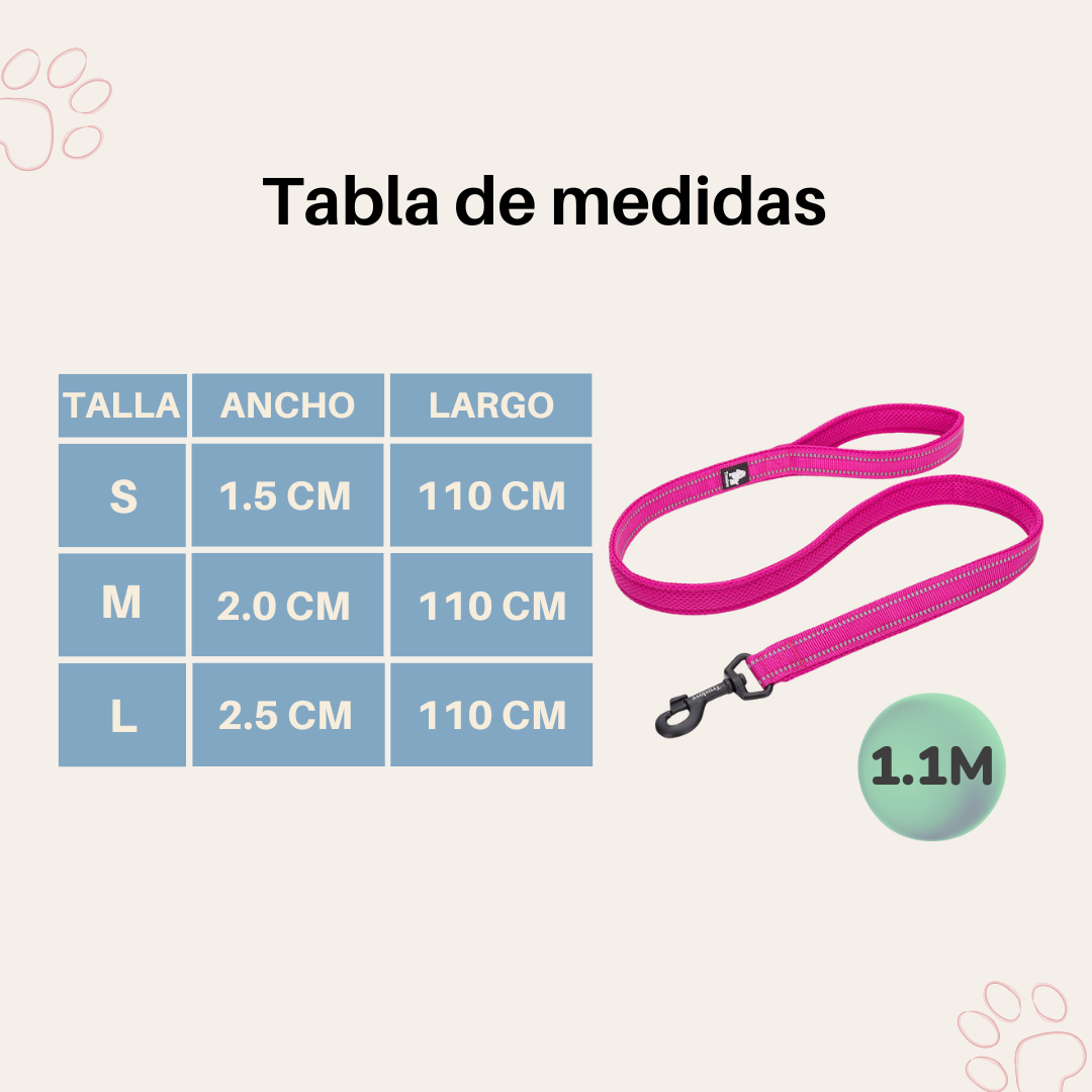 ¡Pack Fucsia! Arnés Anti tirones reflectante + Correa