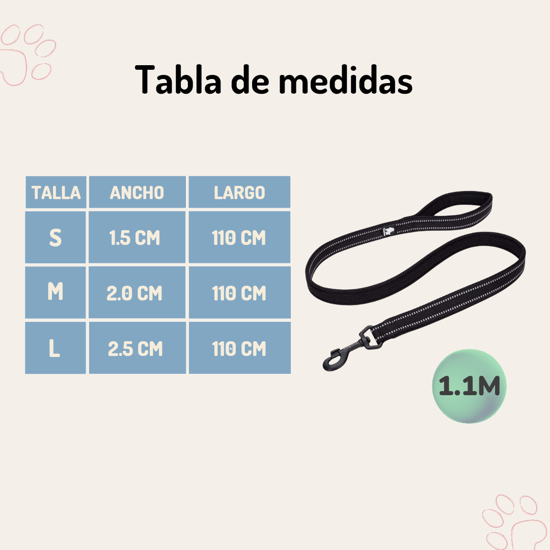 Correa Reflectante Negro - Drukkie