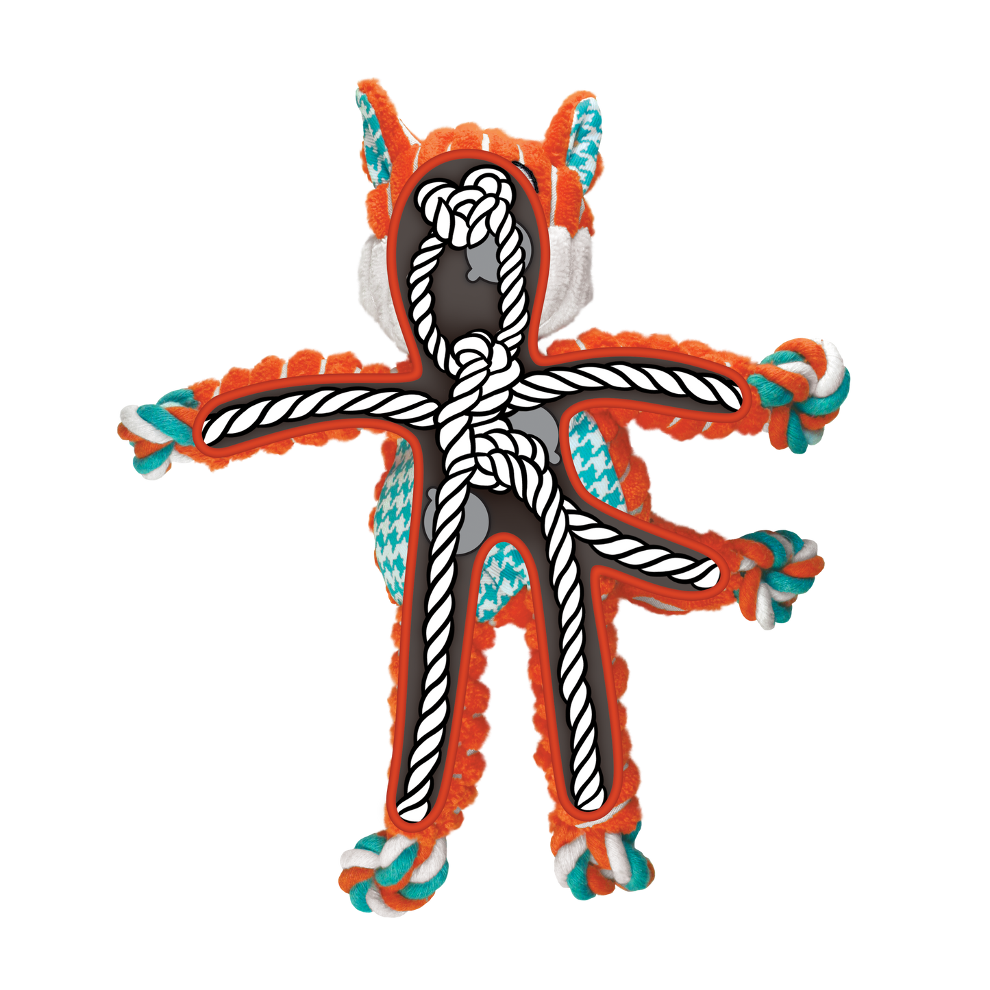 KONG Floppy Knots Fox