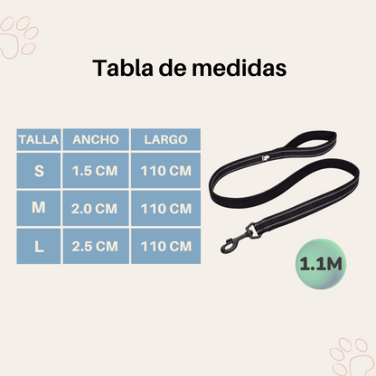 ¡Pack Negro! Arnés Anti tirones Reflectante + Correa