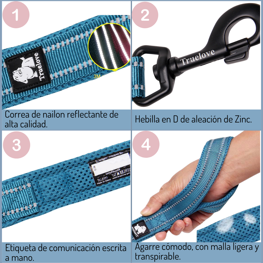 ¡Pack Black! Arnés Anti tirones Impermeable + Correa Reflectante