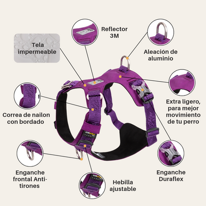 Arnés Anti tirones Impermeable Purple - Drukkie