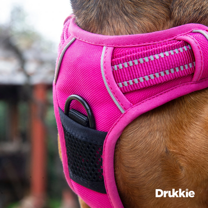 Arnés Anti tirones Reflectante Fucsia - Drukkie