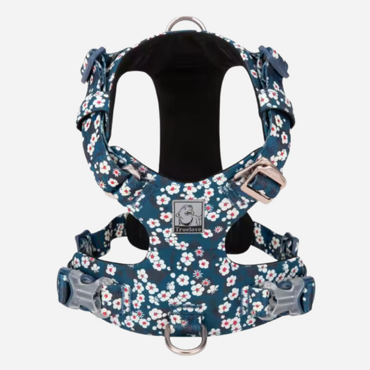 Arnés Anti tirones de Algodón Floral Blue