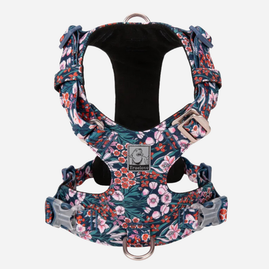 Arnés Anti tirones de Algodón Floral Navy
